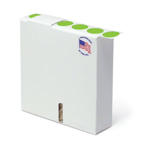 3/4" Color Coding Dots Green - Roll Form